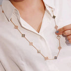 ¡®Imperial¡¯CLOVER 20 MOTIFS DARK MOP DIAMOND  NECKLACE