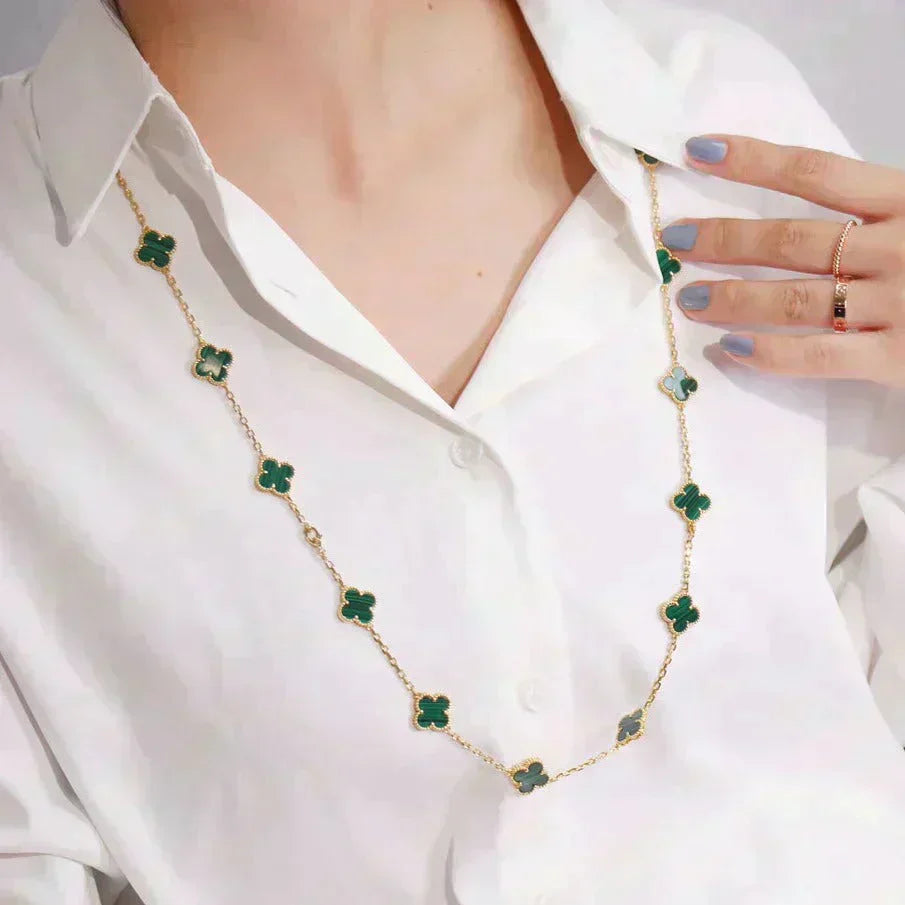 ¡®Imperial¡¯CLOVER 20 MOTIFS MALACHITE GOLD