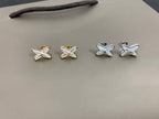 ¡®Imperial¡¯JEUX DE WHITE MOP SILVER DIAMOND EARRINGS