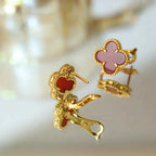 ¡®Imperial¡¯CLOVER MEDIUM 1 MOTIFS CARNELIAN  EARRINGS