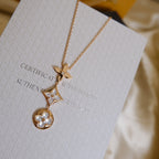 ¡®Imperial¡¯COLOR BLOSSOM LARIAT NECKLACE PINK GOLD WHITE MOTHER PEARL AND DIAMOND