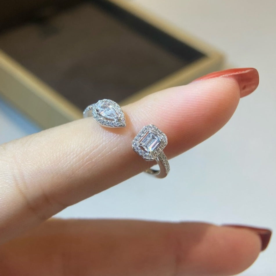 [Imperial Jewelrys]MY TWIN TOI & MOI SILVER DIAMOND RING