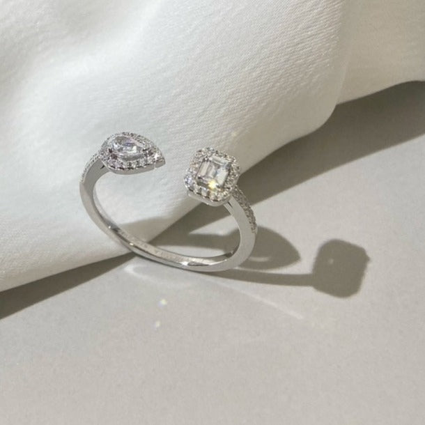 [Imperial Jewelrys]MY TWIN TOI & MOI SILVER DIAMOND RING