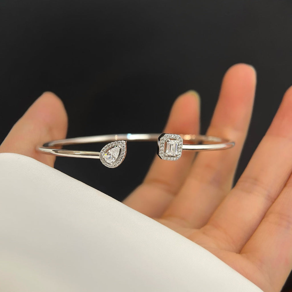 [Imperial Jewelrys]JONC FLEX MY TWIN TOI & MOI SILVER DIAMOND BRACELET