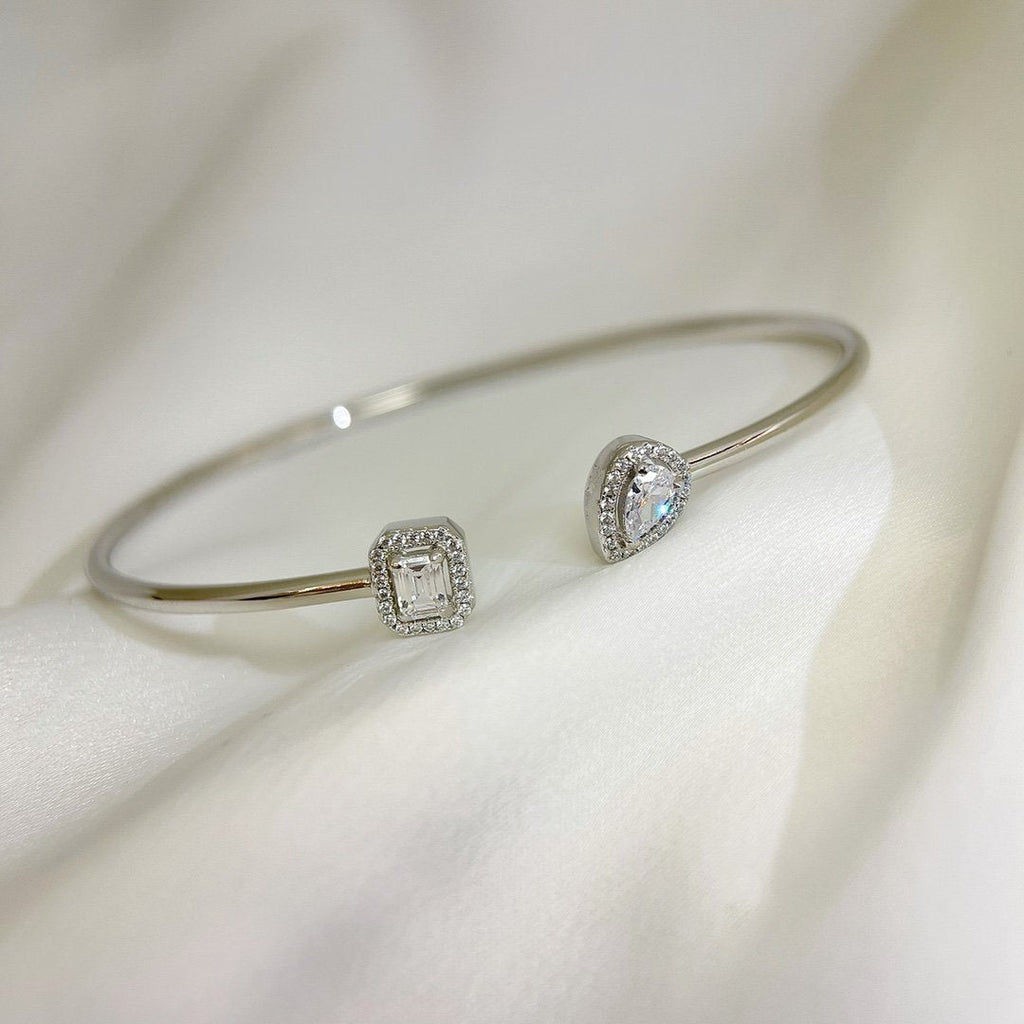 [Imperial Jewelrys]JONC FLEX MY TWIN TOI & MOI SILVER DIAMOND BRACELET