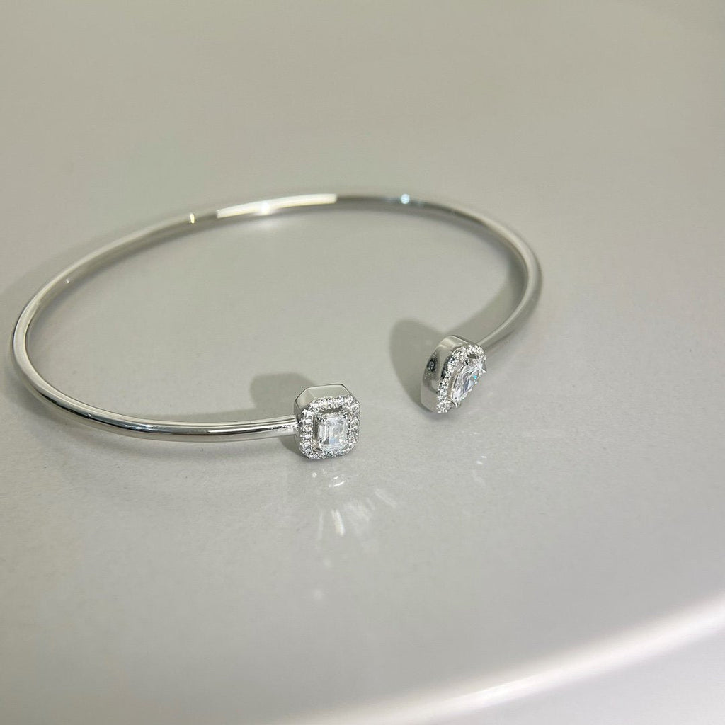 [Imperial Jewelrys]JONC FLEX MY TWIN TOI & MOI SILVER DIAMOND BRACELET