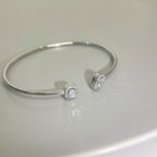 [Imperial Jewelrys]JONC FLEX MY TWIN TOI & MOI SILVER DIAMOND BRACELET