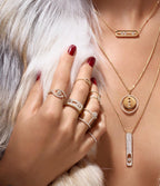 [Imperial Jewelrys]LUCKY MOVE PM NECKLACE PINK GOLD DIAMOND