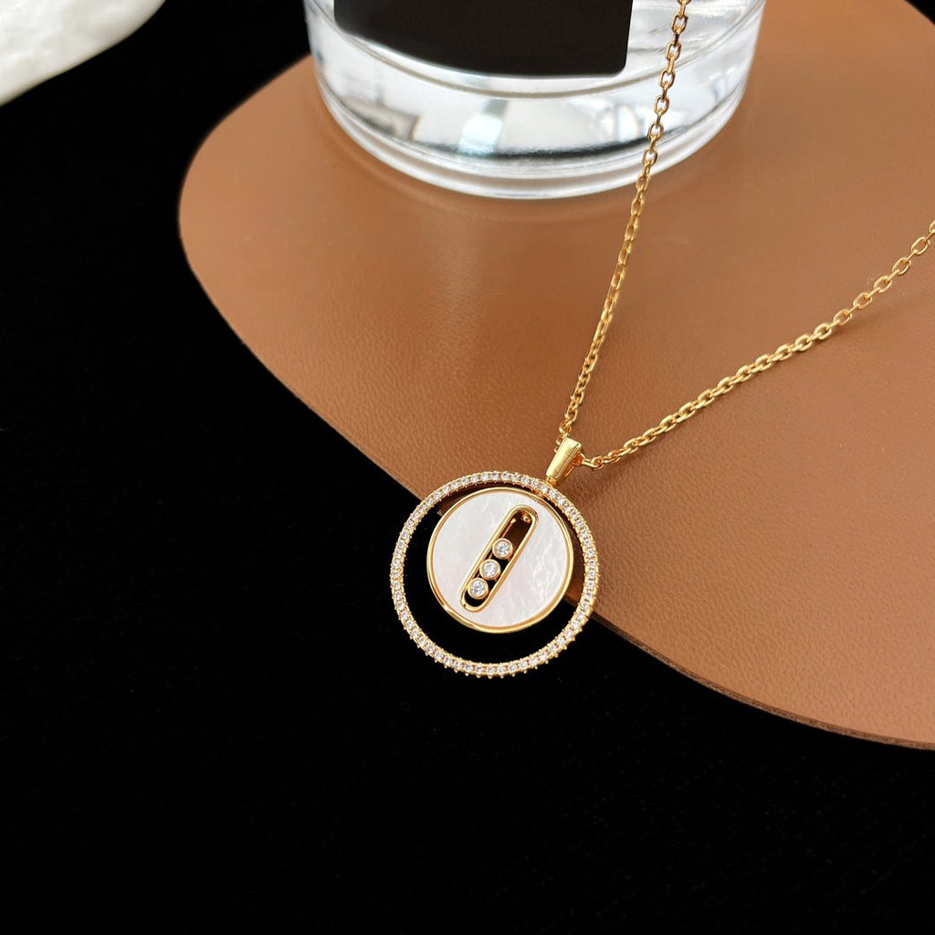 [Imperial Jewelrys]LUCKY MOVE MM NACRE BLANCHE DIAMOND NECKLACE