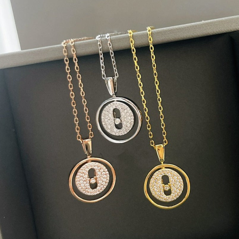 [Imperial Jewelrys]LUCKY MOVER PM PAVED NECKLACE