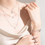 [Imperial Jewelrys]LUCKY MOVER PM PAVED NECKLACE