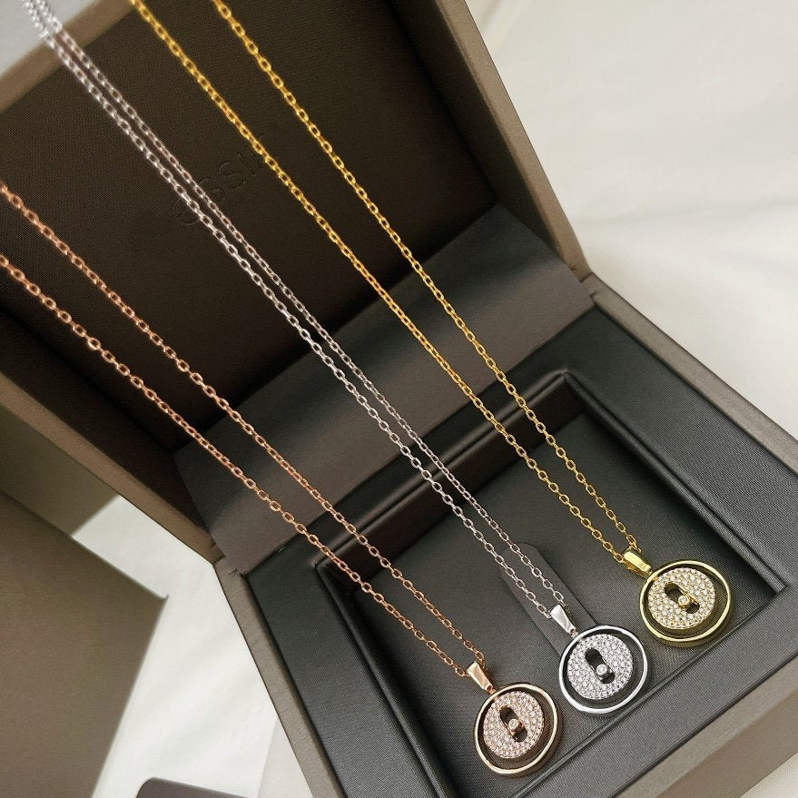 [Imperial Jewelrys]LUCKY MOVER PM PAVED NECKLACE