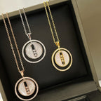 [Imperial Jewelrys]LUCKY MOVE MM NACRE BLANCHE DIAMOND NECKLACE