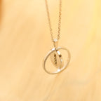 [Imperial Jewelrys]LUCKY MOVE MM SILVER DIAMOND NECKLACE