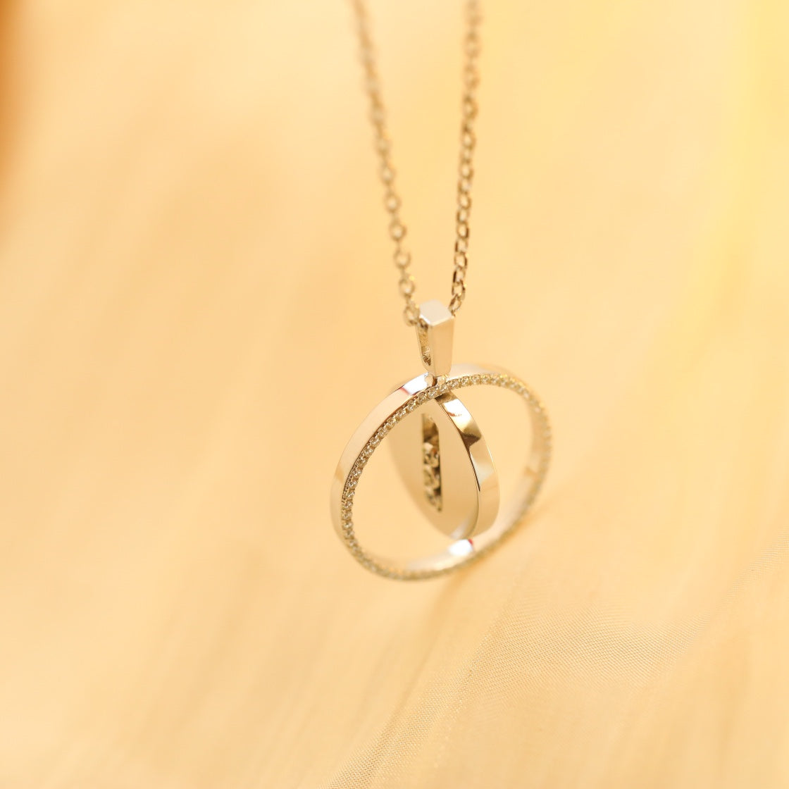 [Imperial Jewelrys]LUCKY MOVE MM SILVER DIAMOND NECKLACE