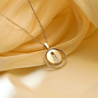 [Imperial Jewelrys]LUCKY MOVE MM SILVER DIAMOND NECKLACE