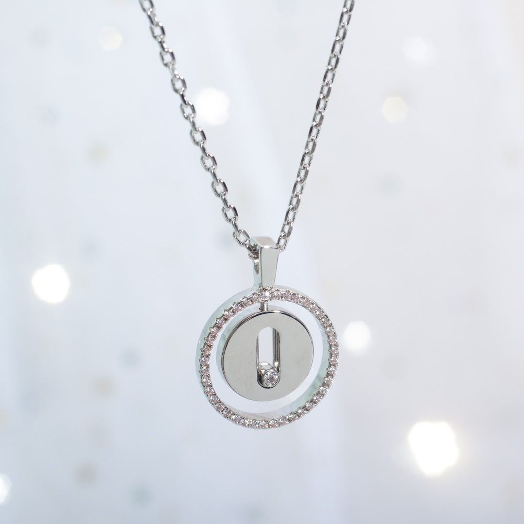 [Imperial Jewelrys]LUCKY MOVE PM NECKLACE SILVER DIAMOND