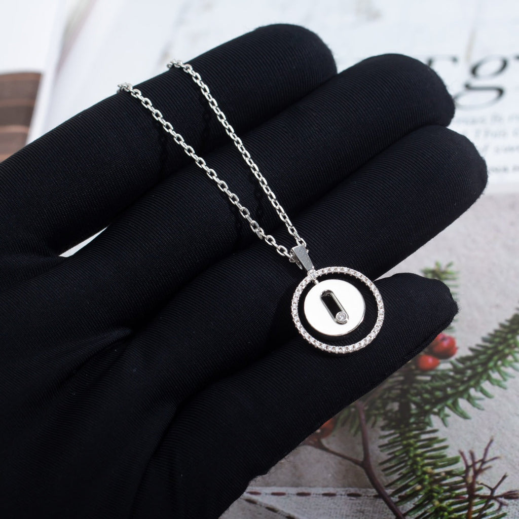 [Imperial Jewelrys]LUCKY MOVE PM NECKLACE SILVER DIAMOND