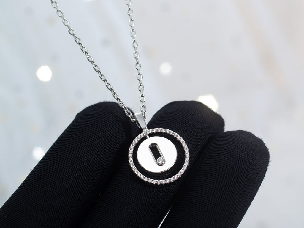 [Imperial Jewelrys]LUCKY MOVE PM NECKLACE SILVER DIAMOND