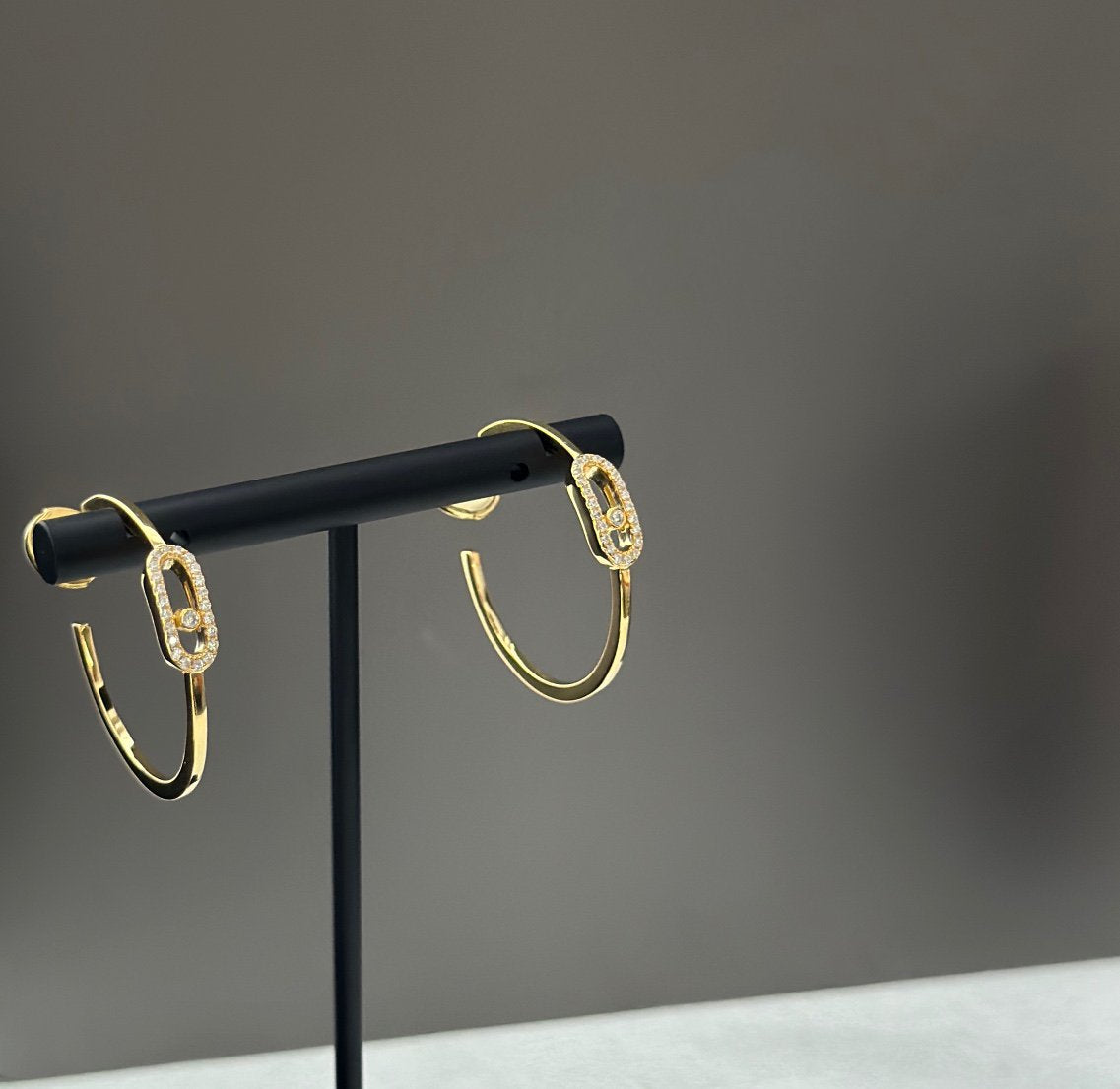 [Imperial Jewelrys]CREOLES MOVE UNO PM DIAMOND EARRINGS