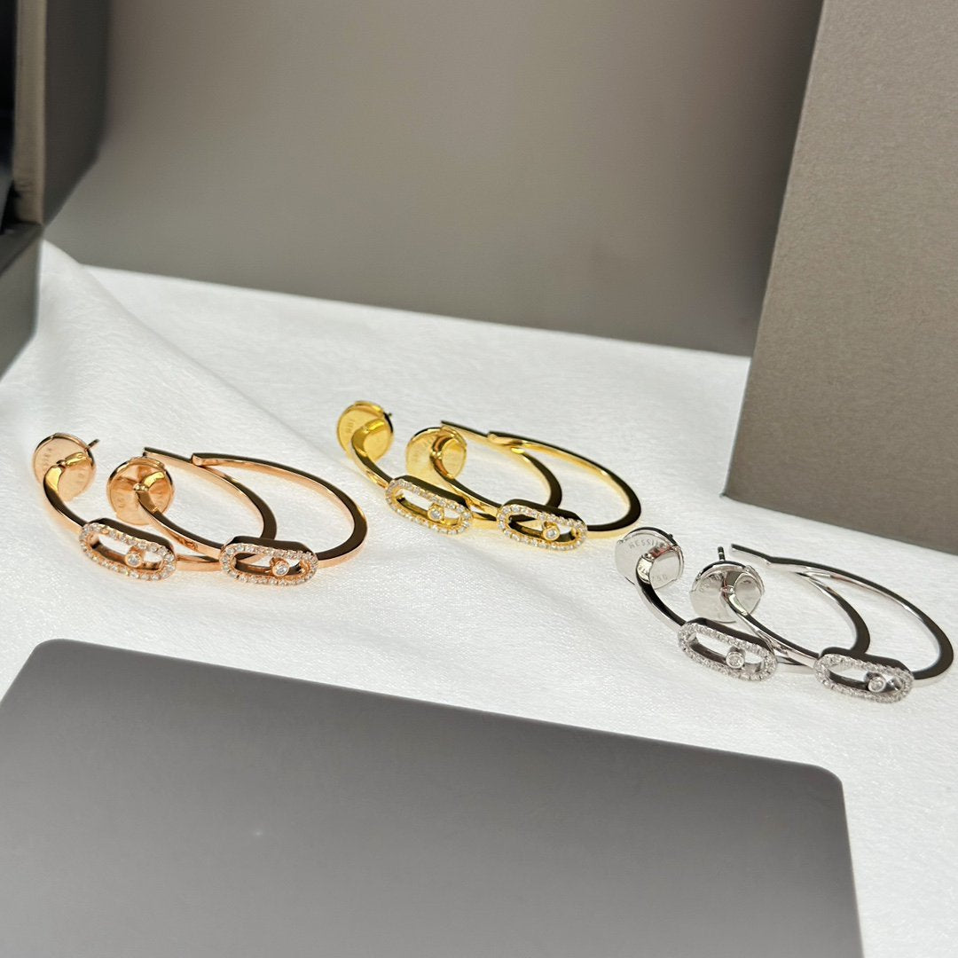 [Imperial Jewelrys]CREOLES MOVE UNO PM DIAMOND EARRINGS