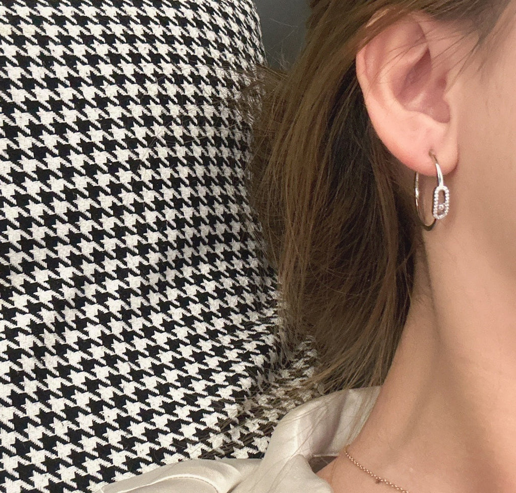 [Imperial Jewelrys]CREOLES MOVE UNO PM DIAMOND EARRINGS