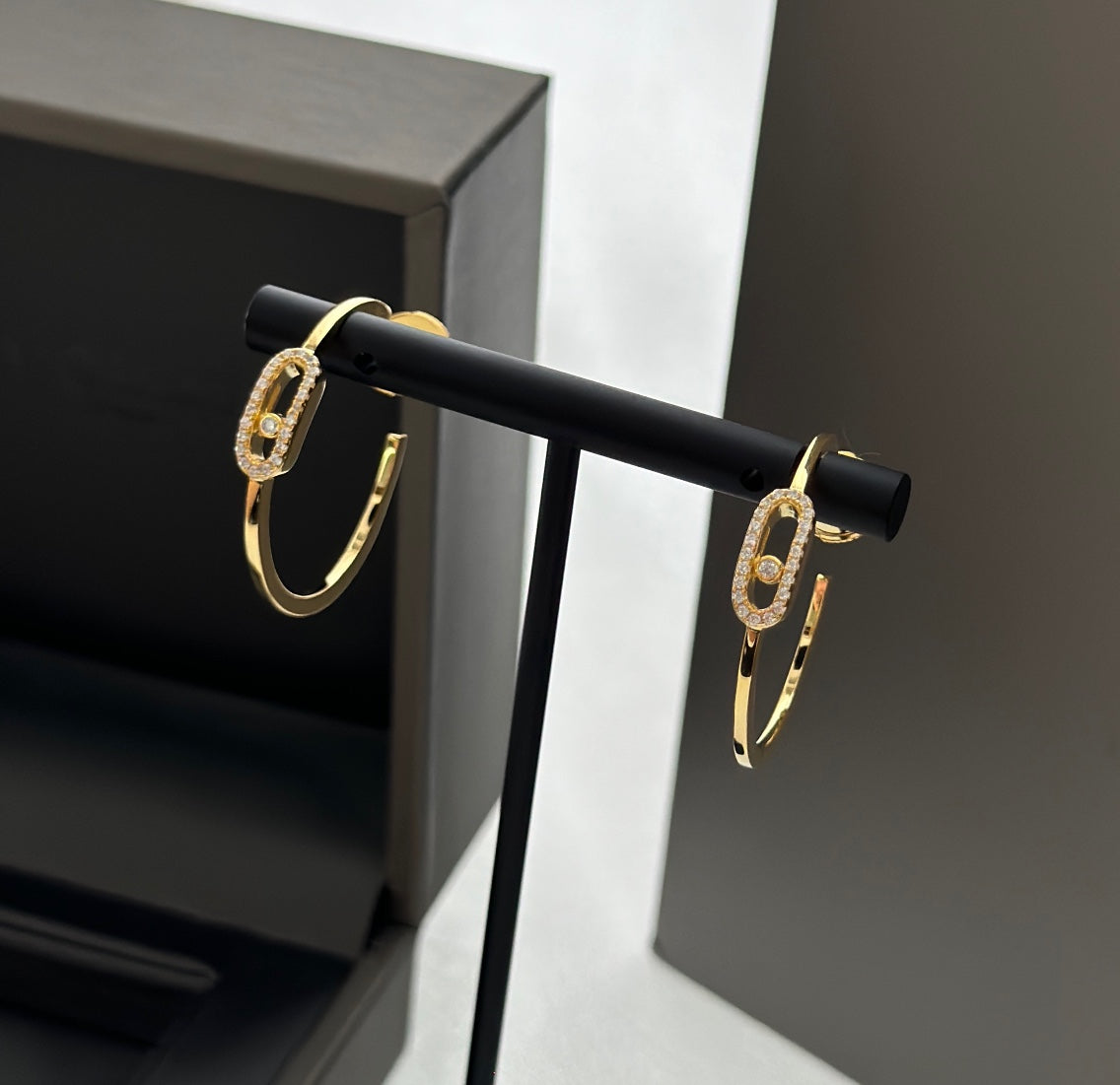 [Imperial Jewelrys]CREOLES MOVE UNO PM DIAMOND EARRINGS