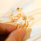 [Imperial Jewelrys]CREOLES MY TWIN 2 RANGS SILVER DIAMOND EARRINGS