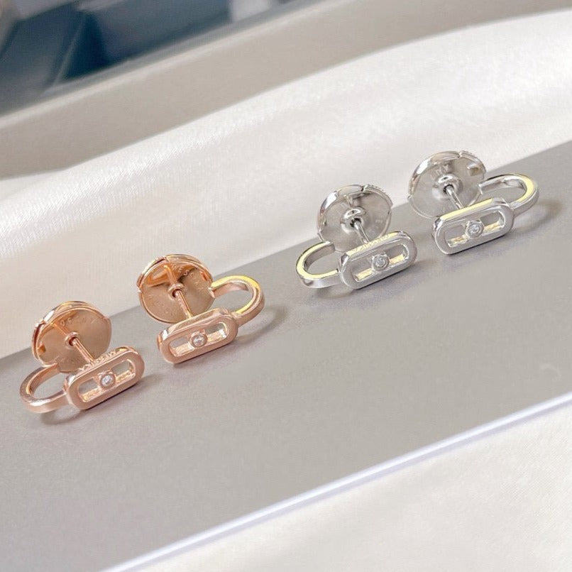 [Imperial Jewelrys]CREOLES MOVE UNO MINI 1 DIAMOND EARRINGS