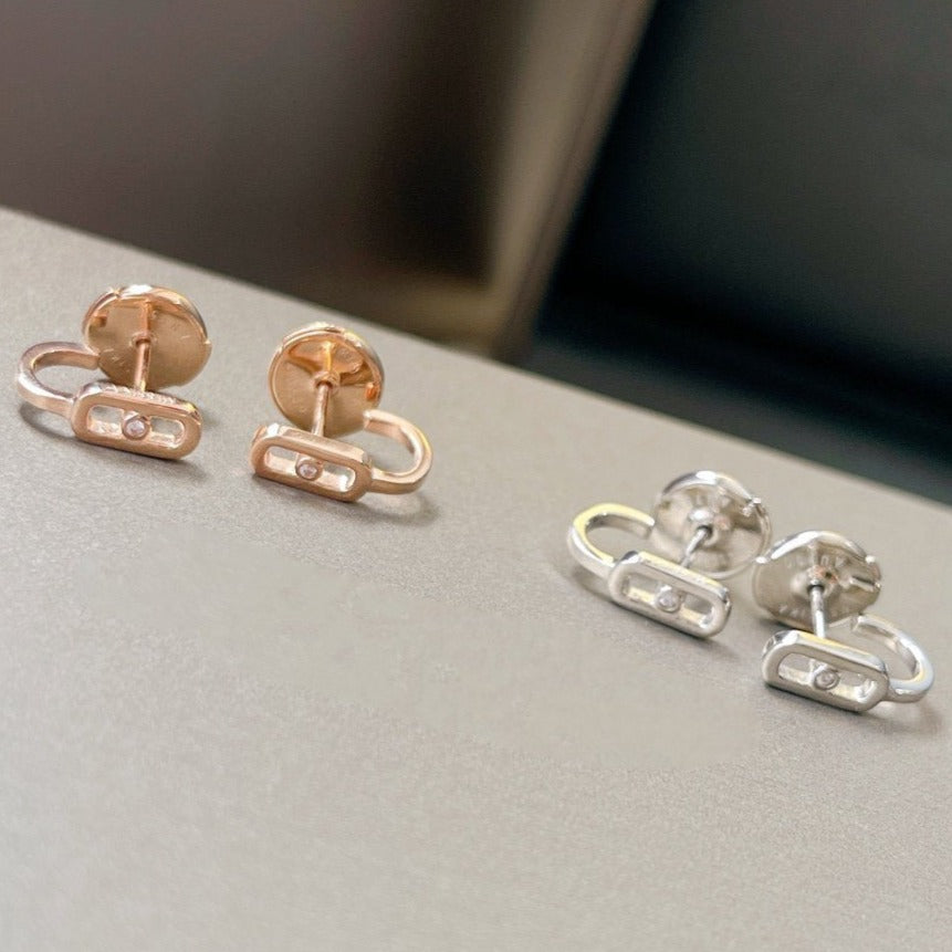 [Imperial Jewelrys]CREOLES MOVE UNO MINI 1 DIAMOND EARRINGS