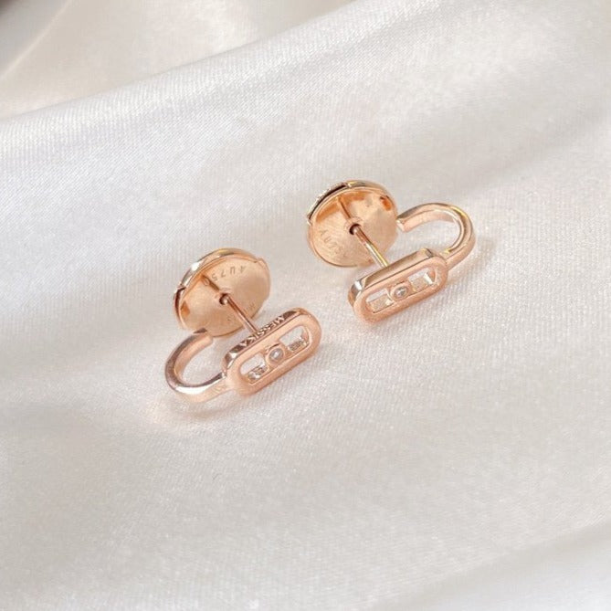 [Imperial Jewelrys]CREOLES MOVE UNO MINI 1 DIAMOND EARRINGS