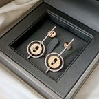 [Imperial Jewelrys]LUCKY MOVE ARROW PINK GOLD DIAMOND EARRINGS