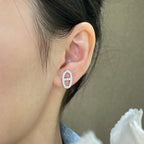 ¡®Imperial¡¯HM FULL DIAMOND PIG NOSE STUD EARRINGS