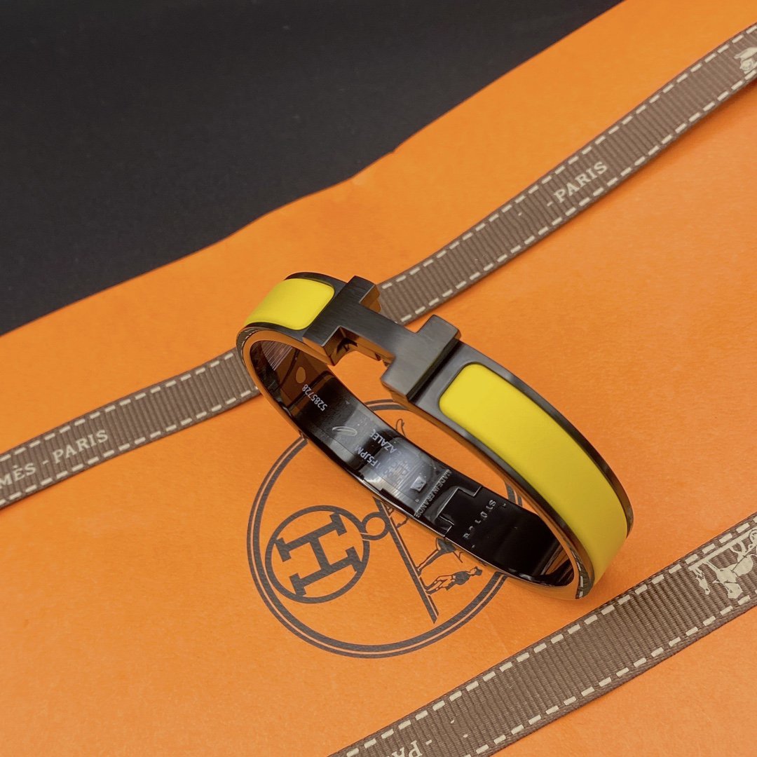 ¡®Imperial¡¯CLIC HM SO BLACK YELLOW BRACELET