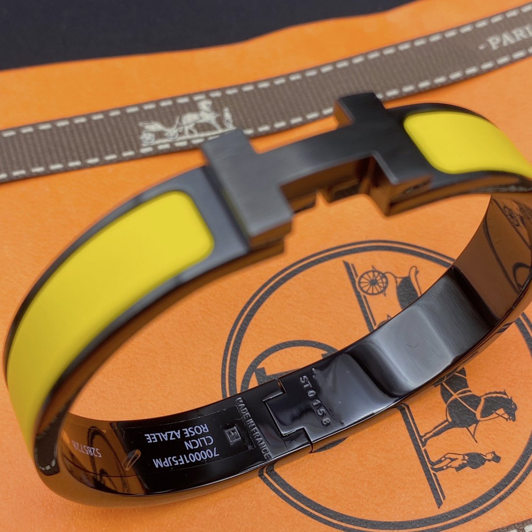 ¡®Imperial¡¯CLIC HM SO BLACK YELLOW BRACELET