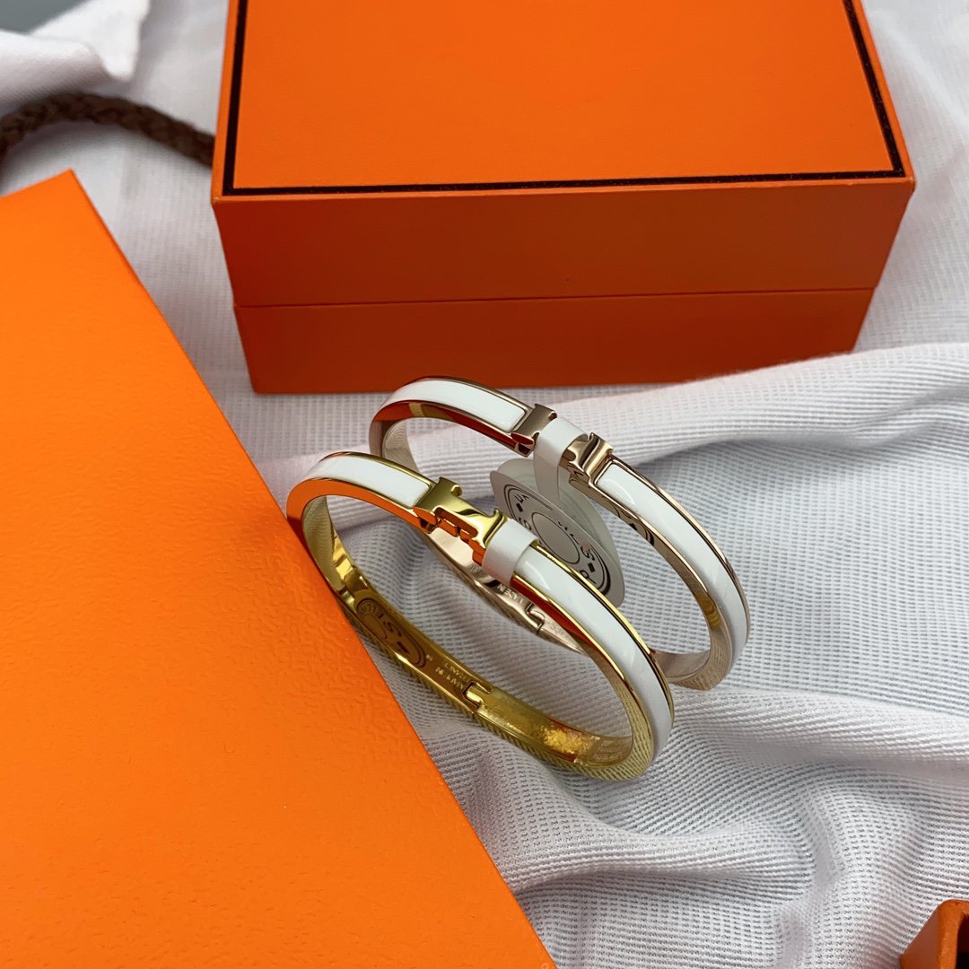 ¡®Imperial¡¯CLASSIC HM CLIC WHITE 8MM ENAMEL BRACELET