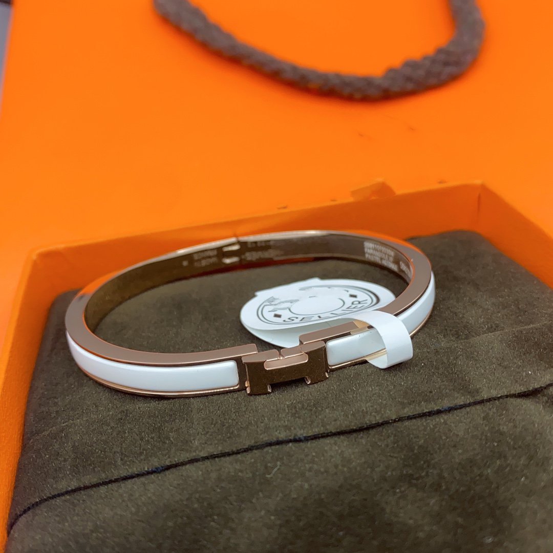 ¡®Imperial¡¯CLASSIC HM CLIC WHITE 8MM ENAMEL BRACELET