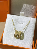¡®Imperial¡¯HM CLIC YELLOW ENAMEL GOLD NECKLACE