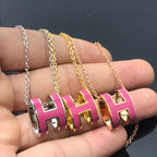 ¡®Imperial¡¯H NECKLACE PINK