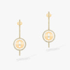 [Imperial Jewelrys]LUCKY MOVE ARROW PINK GOLD DIAMOND EARRINGS