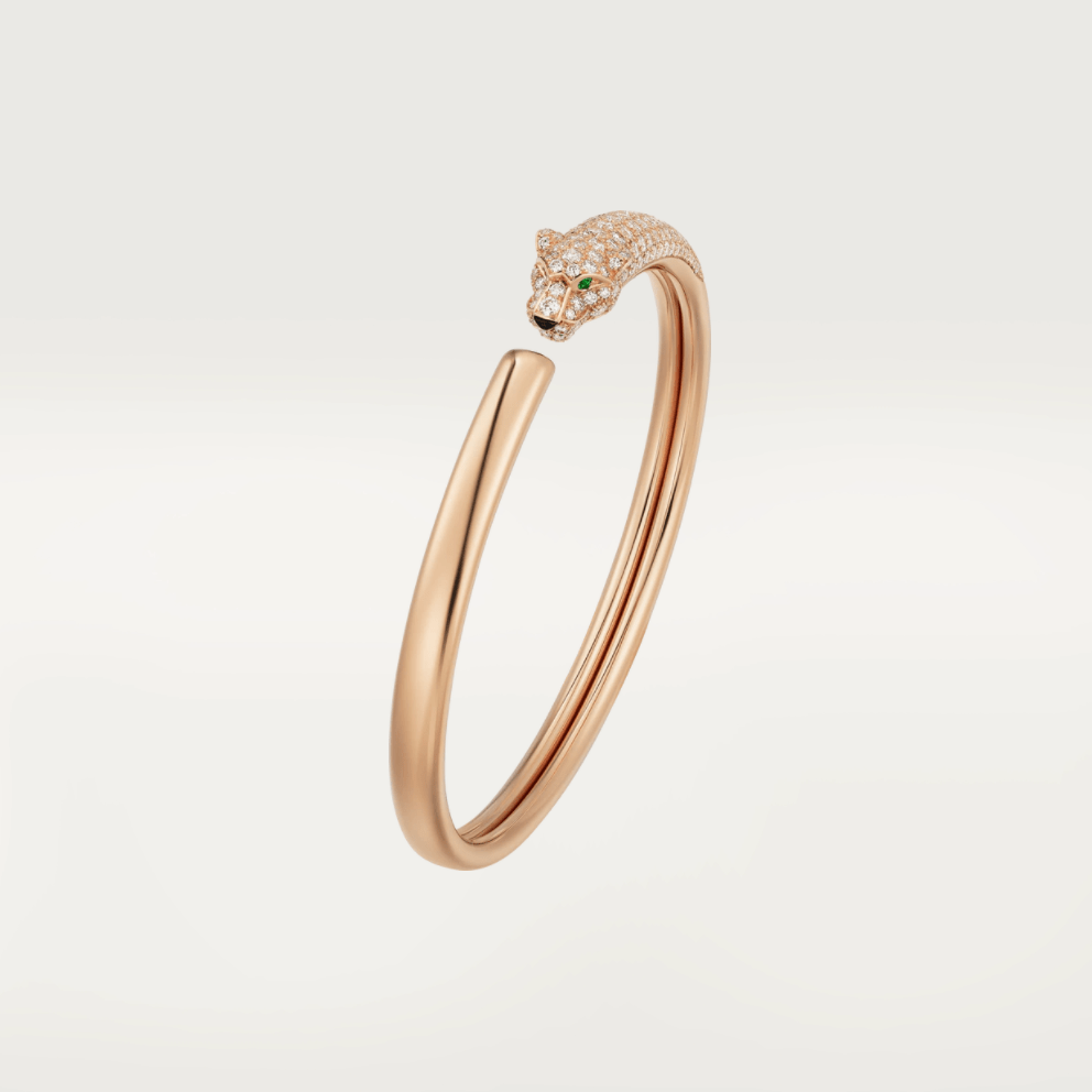 ¡®Imperial¡¯PANTHERE ROSE GOLD DIAMOND OPEN BRACELET