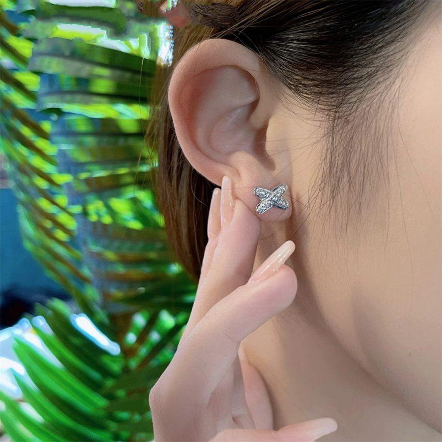 ¡®Imperial¡¯JEUX DE SILVER DIAMOND EARRINGS