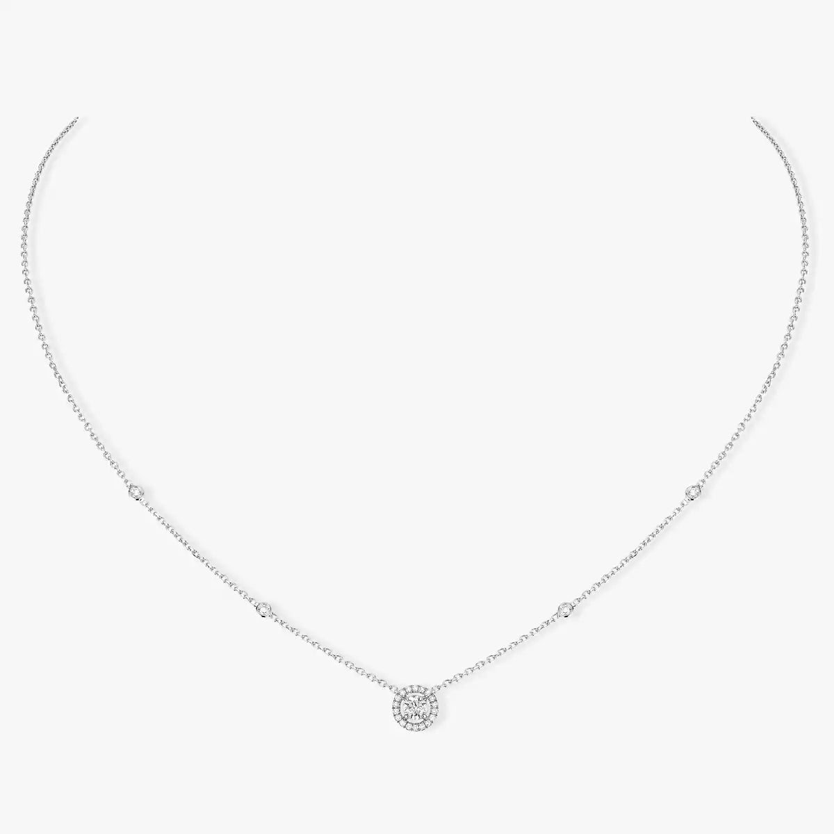 [Imperial Jewelrys]Diamond Necklace 0,20ct Brilliant Shape Joy