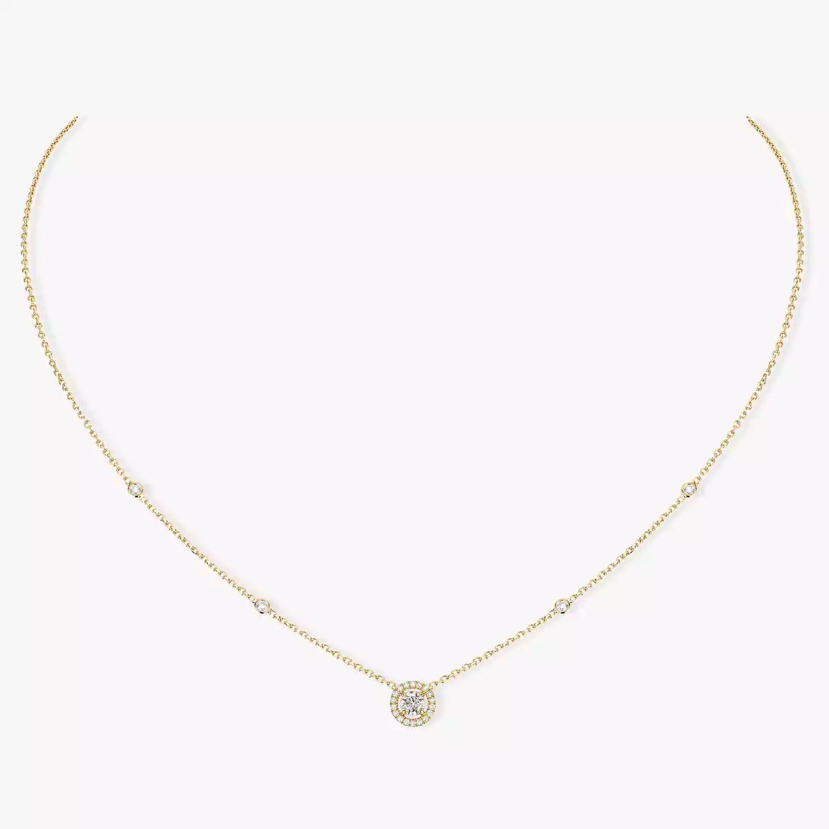 [Imperial Jewelrys]Diamond Necklace 0,20ct Brilliant Shape Joy