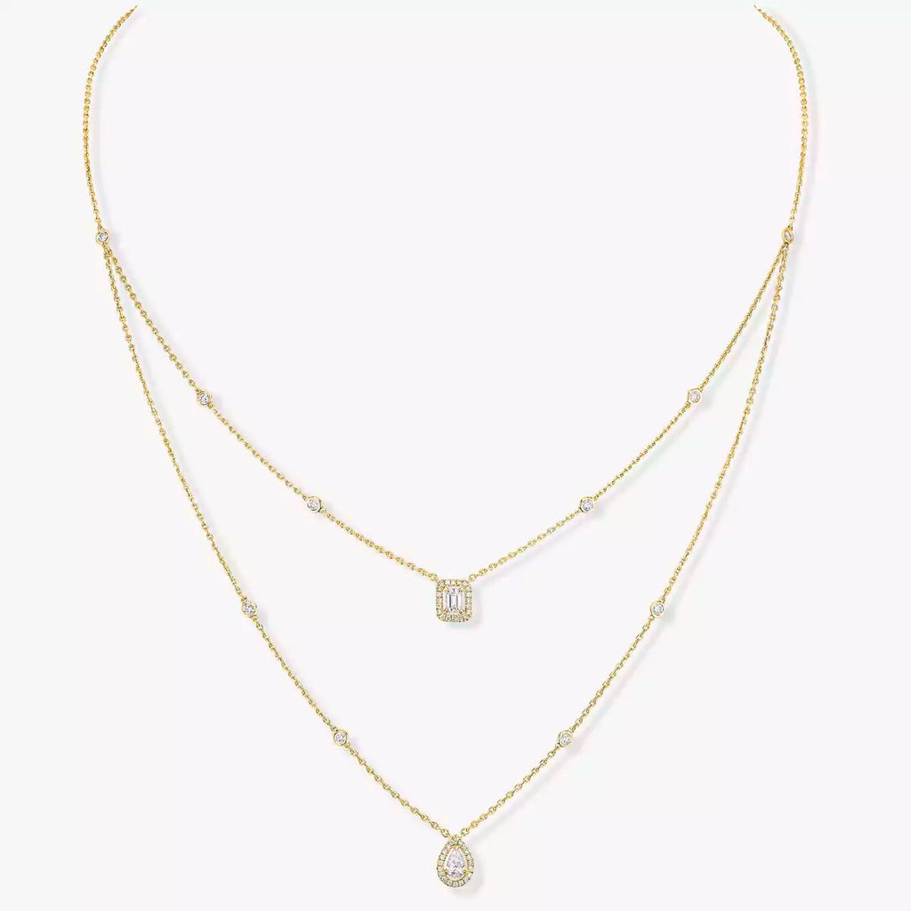[Imperial Jewelrys]Diamond Necklace My Twin 2 Rows