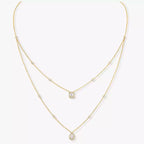 [Imperial Jewelrys]Diamond Necklace My Twin 2 Rows