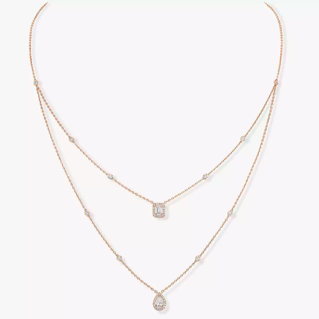 [Imperial Jewelrys]Diamond Necklace My Twin 2 Rows