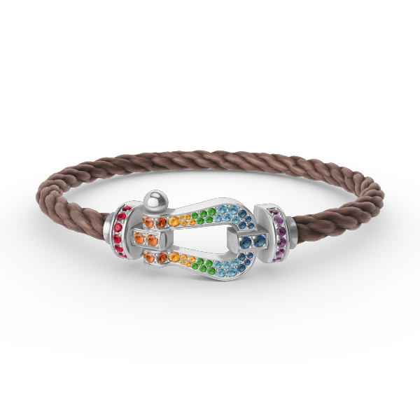 ¡®Imperial¡¯FORC LARGE HORSESHOE  COLORED DIAMOND BRACELET SILVER
