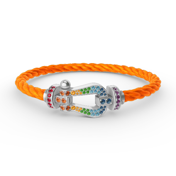 ¡®Imperial¡¯FORC LARGE HORSESHOE  COLORED DIAMOND BRACELET SILVER