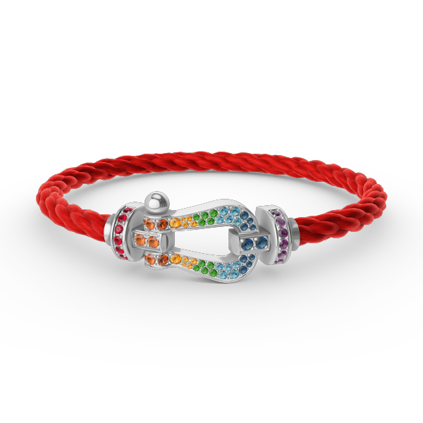 ¡®Imperial¡¯FORC LARGE HORSESHOE  COLORED DIAMOND BRACELET SILVER